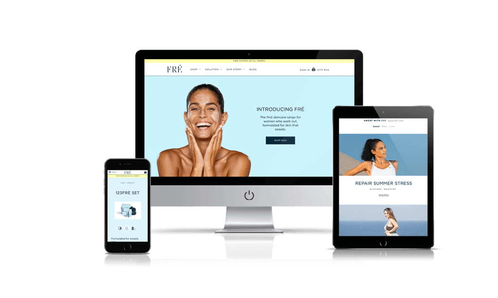 FRÉ Shopify store by Q-Biz | eCommerce Agency
